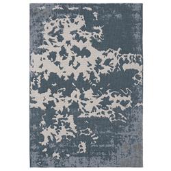 Caricia Home Ch-07-10-100440-v02-5x7 Harper Low Pile Non Slip Area Rug, Teal & Ivory - 5 X 7 Ft.