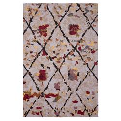 Caricia Home Ch-07-10-100504-v01-5x7 Evelyn Low Pile Non Slip Area Rug, Red, Yellow & Black - 5 X 7 Ft.