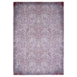 Caricia Home Ch-07-28-100434-v01-5x8 Scarlet Low Pile Non Slip Area Rug, Red, Grey & White - 5 X 8 Ft.