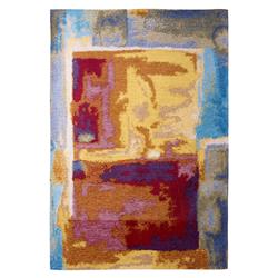 Caricia Home Ch-07-28-100430-v01-5x8 Renee Low Pile Non Slip Area Rug, Yellow, Red, Turquoise & Multi Color - 5 X 8 Ft.