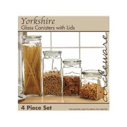 92044 Yorkshire Canister Borosilicate Glass - 4 Piece