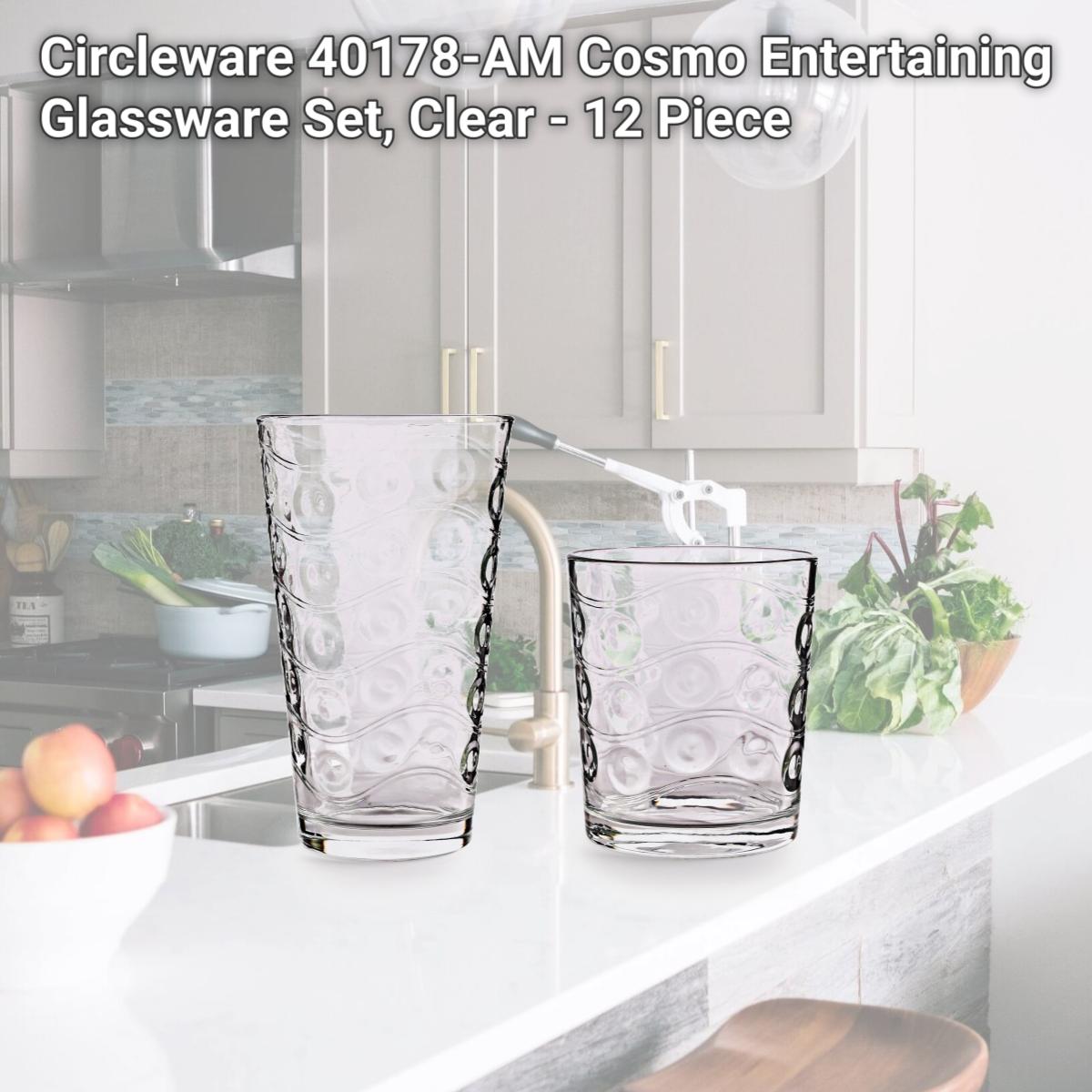 Picture of Circleware 40178-AM Cosmo Entertaining Glassware Set, Clear - 12 Piece