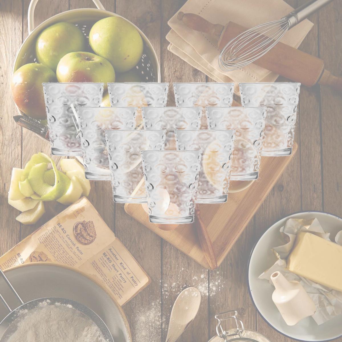 Picture of Circleware 40187-AM 7 oz Double Circle Juice Glasses, Clear - Set of 10