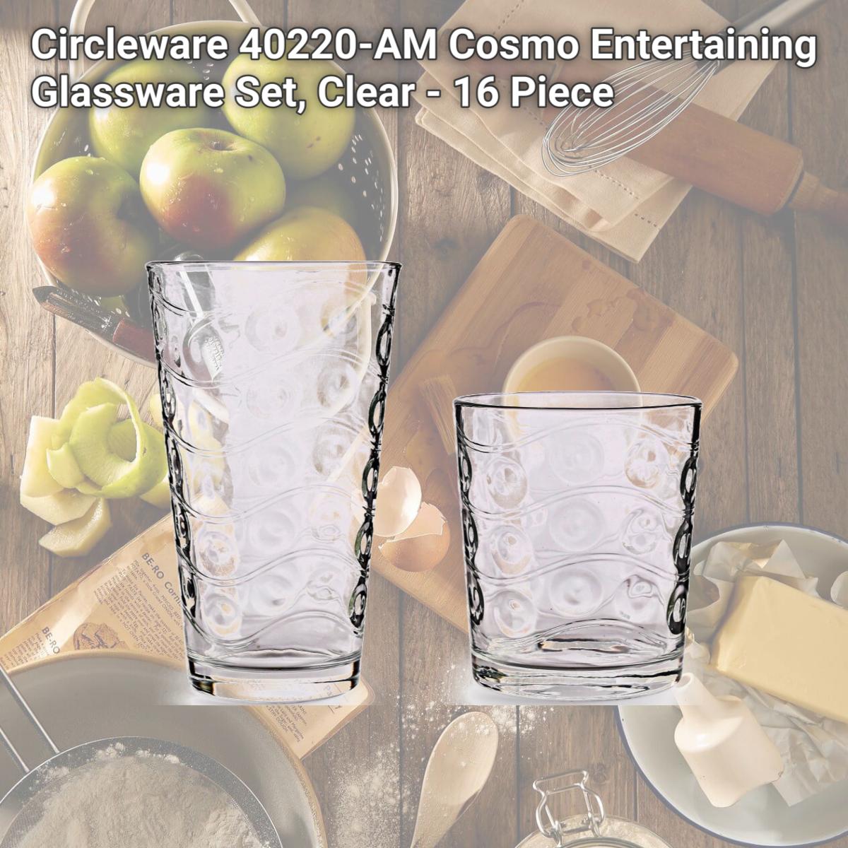 Picture of Circleware 40220-AM Cosmo Entertaining Glassware Set, Clear - 16 Piece