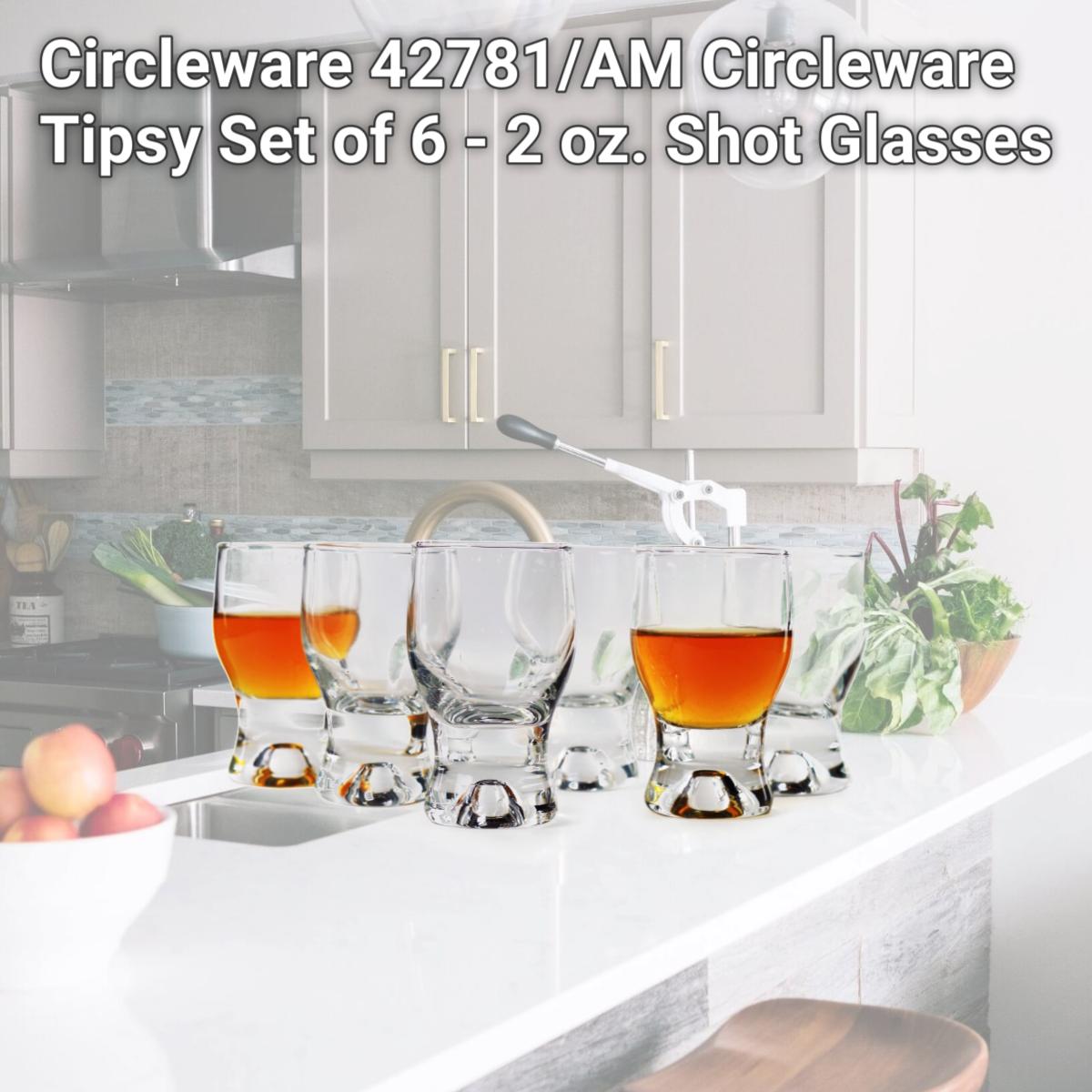 Picture of Circleware 42781/AM Circleware Tipsy Set of 6 - 2 oz. Shot Glasses