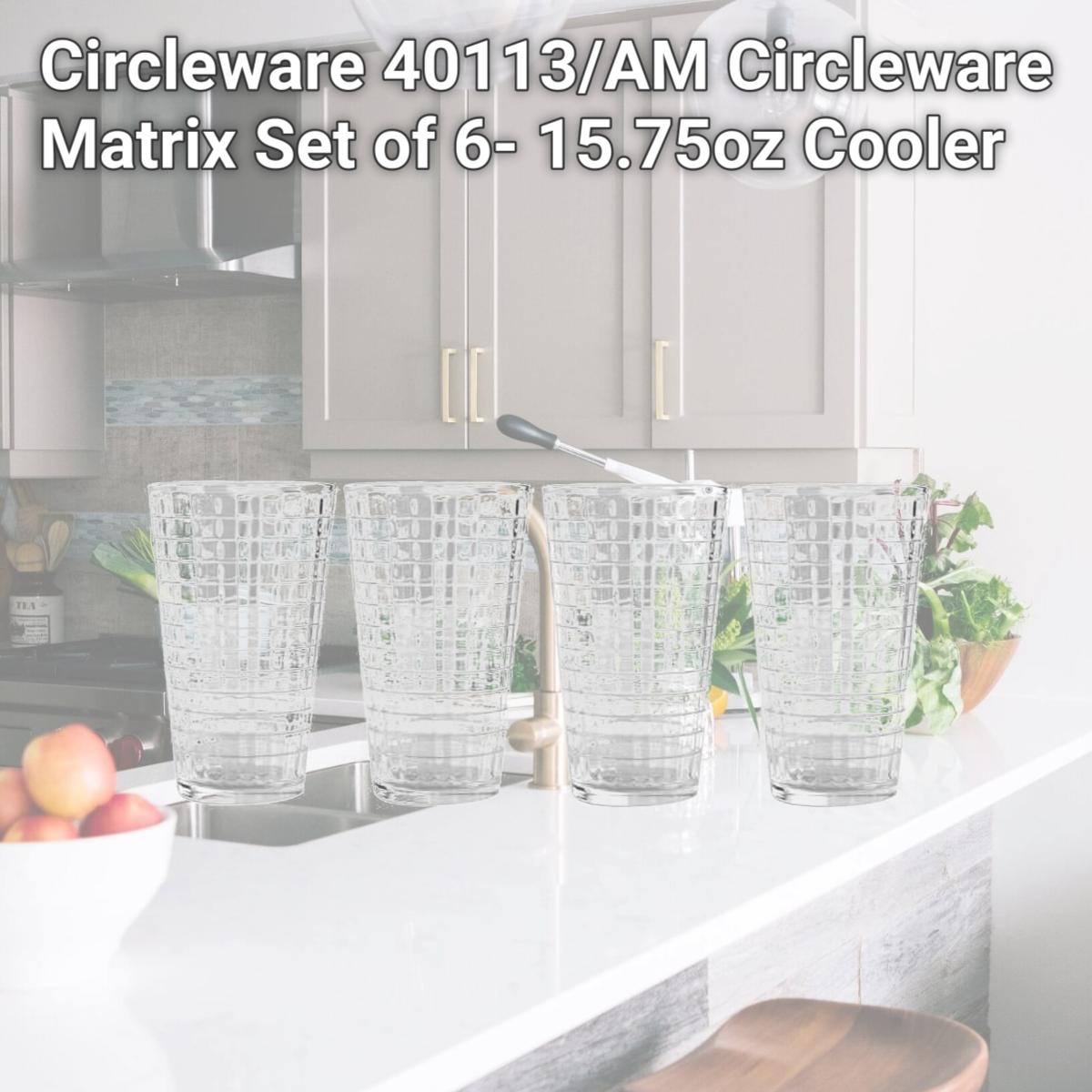 Picture of Circleware 40113/AM Circleware Matrix Set of 6- 15.75oz Cooler