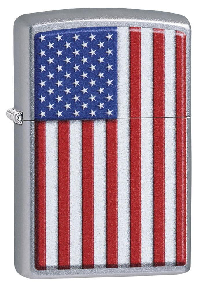 29722 Patriotic Street Chrome Pocket Lighter