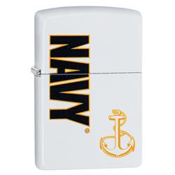 29761 Us Navy White Matte Pocket Lighter