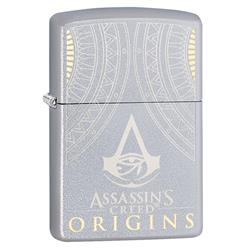 29785 Assassins Creed Two Tone Laser Satin Chrome Pocket Lighter