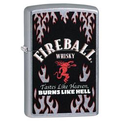 29833 Fireball Whisky Street Chrome Pocket Lighter