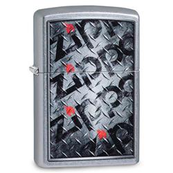 29838 Diamond Plate Zippo Street Chrome Pocket Lighter
