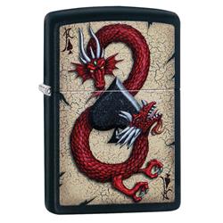 29840 Dragon Ace Black Matte Pocket Lighter