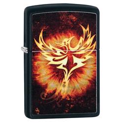 29866 Phoenix Design 2 Black Matte Pocket Lighter