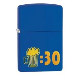 29869 229 Beer 30 Design Royal Blue Matte Pocket Lighter