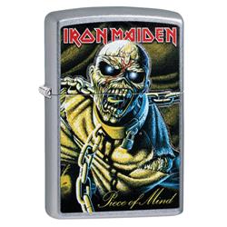 29876 Iron Maiden, Piece Of Mind Street Chrome Pocket Lighter