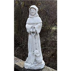 80004par St. Francis Statue, Parchment