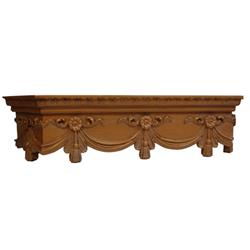 Hickory Manor Home HM560AG Large Swag Bed Crown, Antique Gold