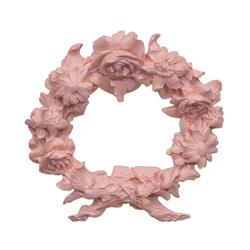 032ppp Floral Wreath Tieback, Powder Puff Pink