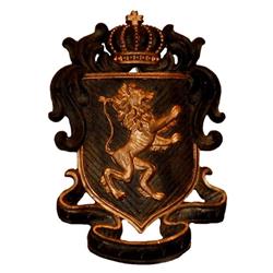 045 Obg Lion Shield, Old Black Gold