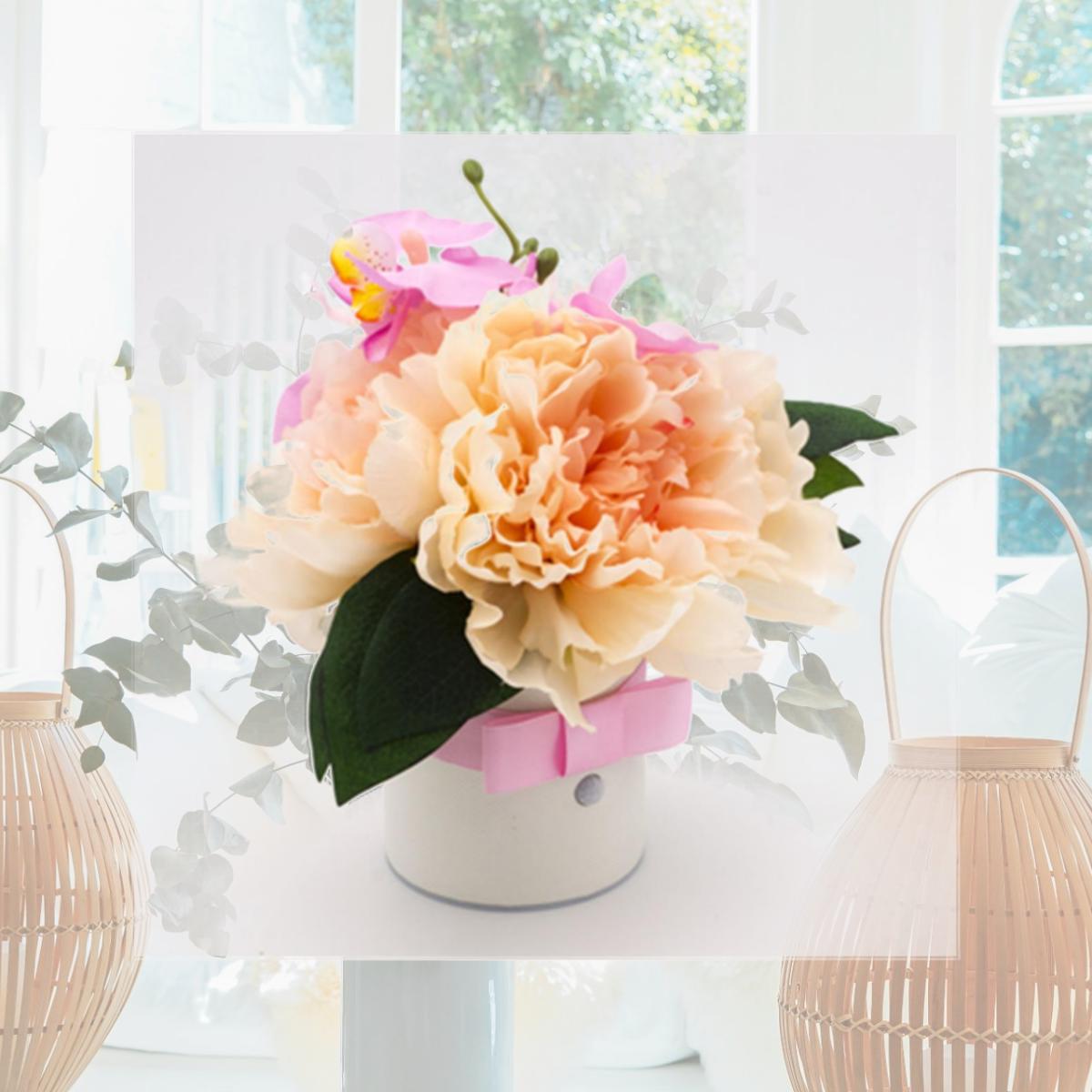 Picture of Cirago International NLFLWPNK Pink Peony Flower Bouquet with Motion Sensor Night Light, Fiber