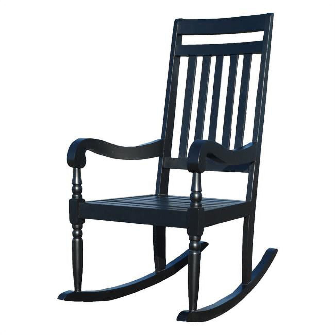 Jr1101 Blk Belmont Slat Rocker Chair - Black - 36 X 23.5 X 45 In.
