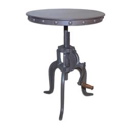 Cf3931rt-ind Tanvi Industrial Adjustable Crank Accent Table - 18 X 18 X 28 In.