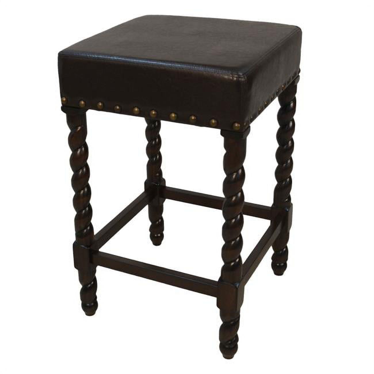 3663-espbr 24 In. Remick Counter Stool, Espresso & Brown Leatherette