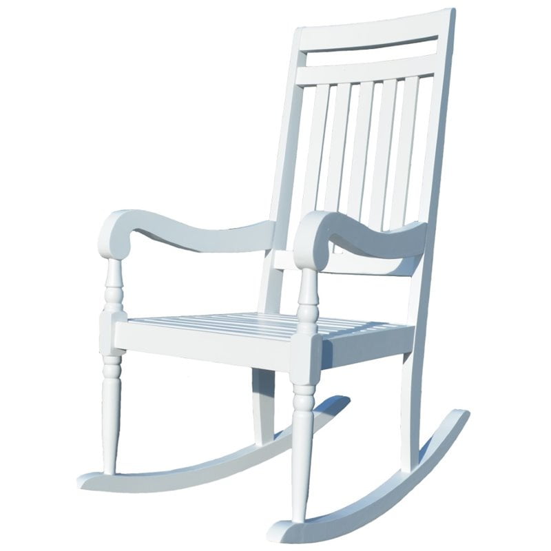Jr1101 Wht Belmont Slat Rocker Chair, White