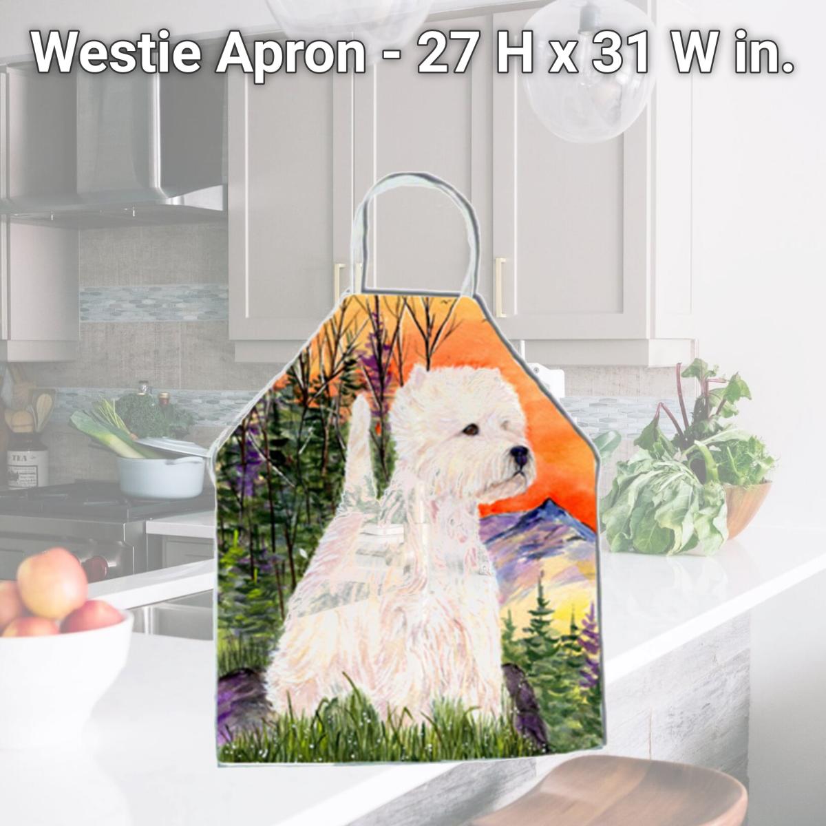 Picture of Carolines Treasures SS1013APRON Westie Apron - 27 H x 31 W in.