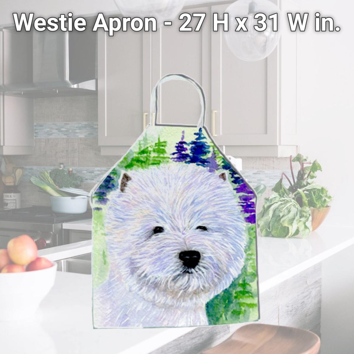 Picture of Carolines Treasures SS8002APRON Westie Apron - 27 H x 31 W in.