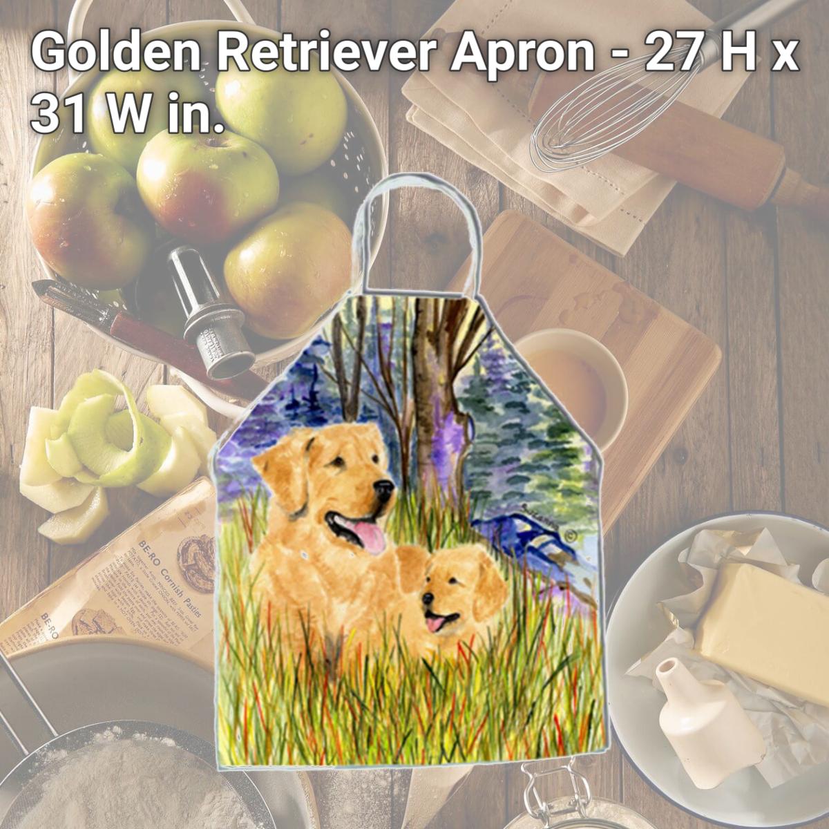 Picture of Carolines Treasures SS8014APRON Golden Retriever Apron - 27 H x 31 W in.