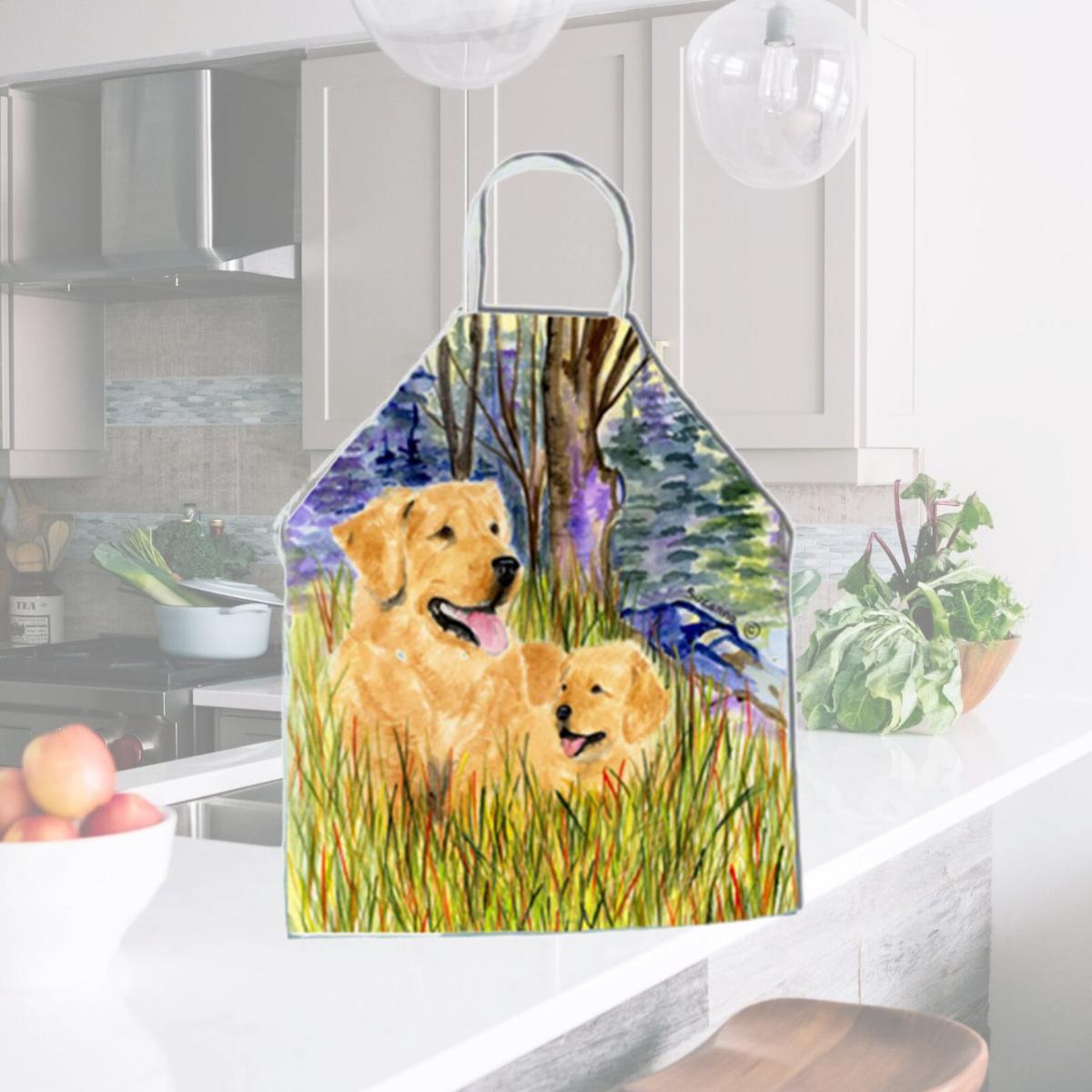Picture of Carolines Treasures SS8014APRON Golden Retriever Apron - 27 H x 31 W in.