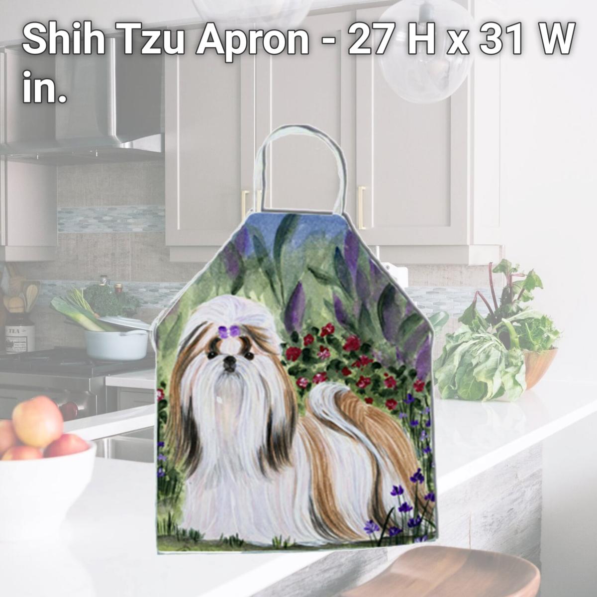 Picture of Carolines Treasures SS8034APRON Shih Tzu Apron - 27 H x 31 W in.