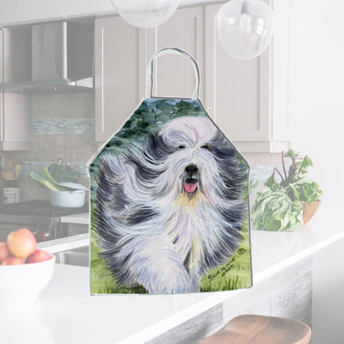 Picture of Carolines Treasures SS8037APRON Bearded Collie Apron - 27 H x 31 W in.