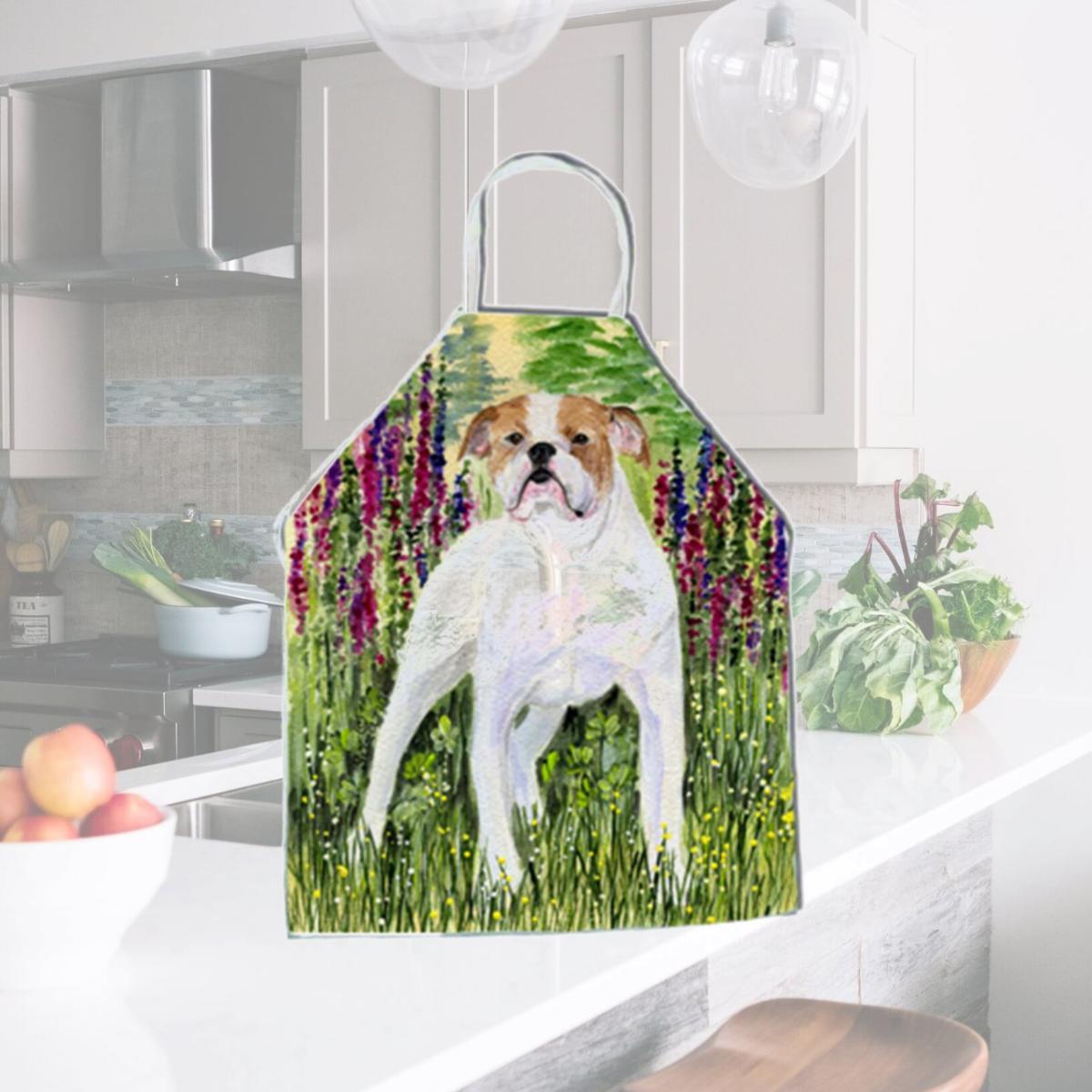 Picture of Carolines Treasures SS8156APRON English Bulldog Apron - 27 H x 31 W in.