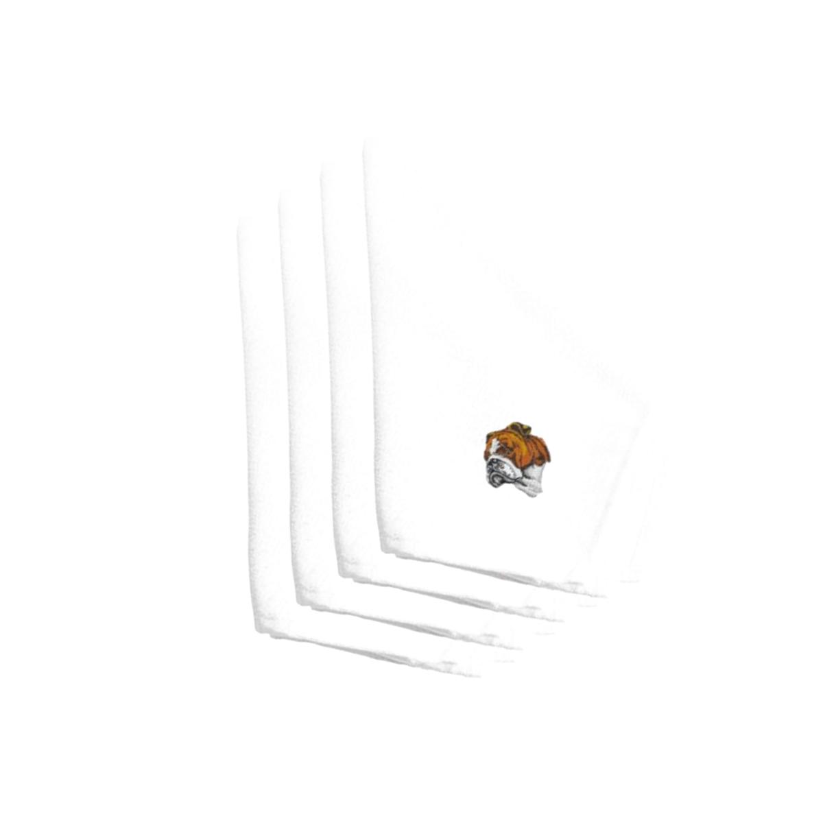 Picture of Carolines Treasures EMBT2365NPKE English Bulldog Embroidered Napkins, Set of 4