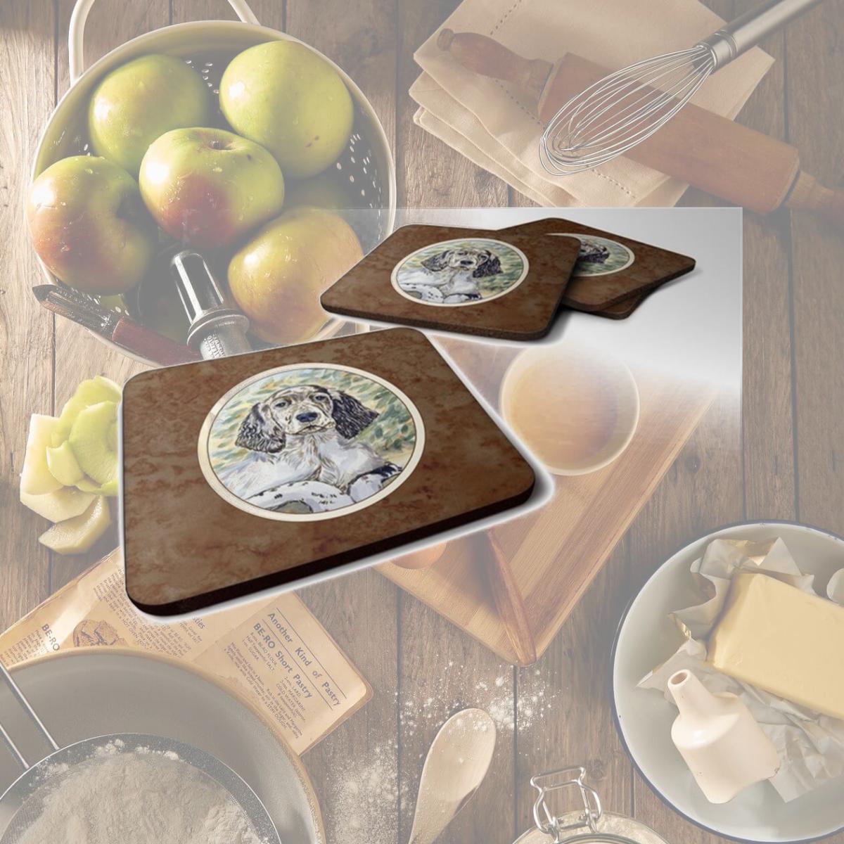 Picture of Carolines Treasures 7065FC English Setter Patience Foam Coaster, Set of 4