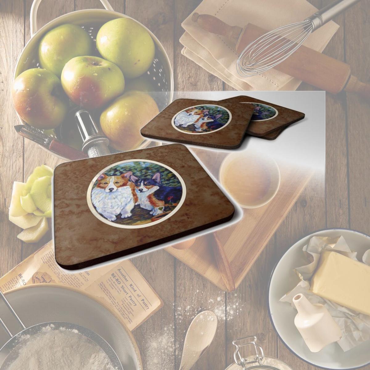 Picture of Carolines Treasures 7094FC Cardigan & Pembroke Corgi Foam Coaster, Set of 4
