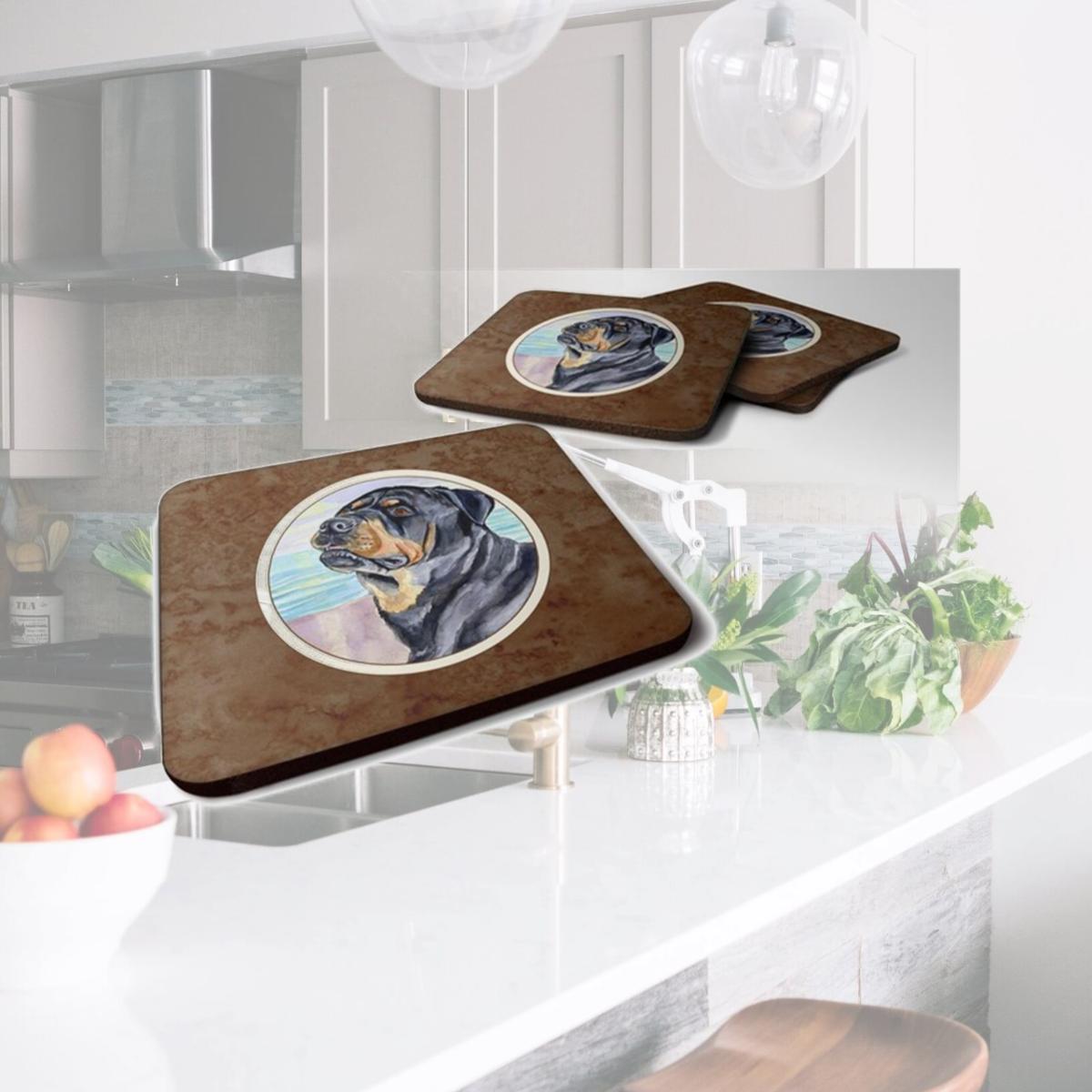 Picture of Carolines Treasures 7107FC Rottweiler Foam Coaster, Set of 4