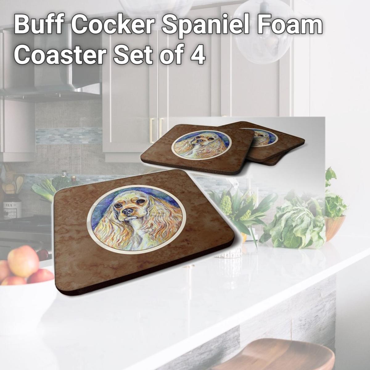 Picture of Carolines Treasures 7178FC Buff Cocker Spaniel Foam Coaster, Set of 4