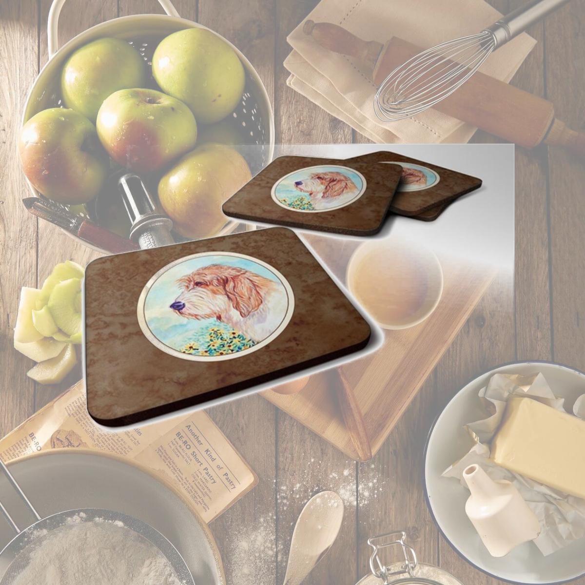 Picture of Carolines Treasures 7229FC Petit Basset Griffon Vendeen Foam Coaster, 3.5 x 0.25 x 3.5 in. - Set of 4