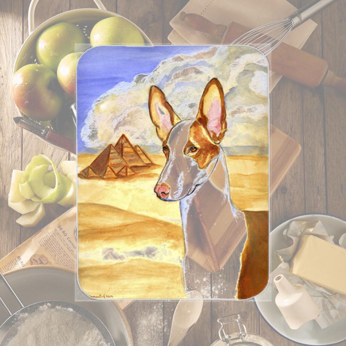 Picture of Carolines Treasures 7031LCB Ibizan Hound Glass Cutting Board - Large- 15 x 12 in.