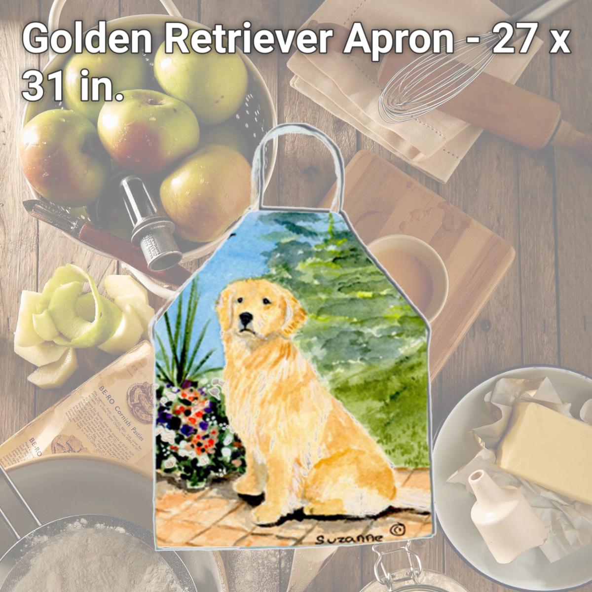 Picture of Carolines Treasures SS8758APRON Golden Retriever Apron - 27 x 31 in.