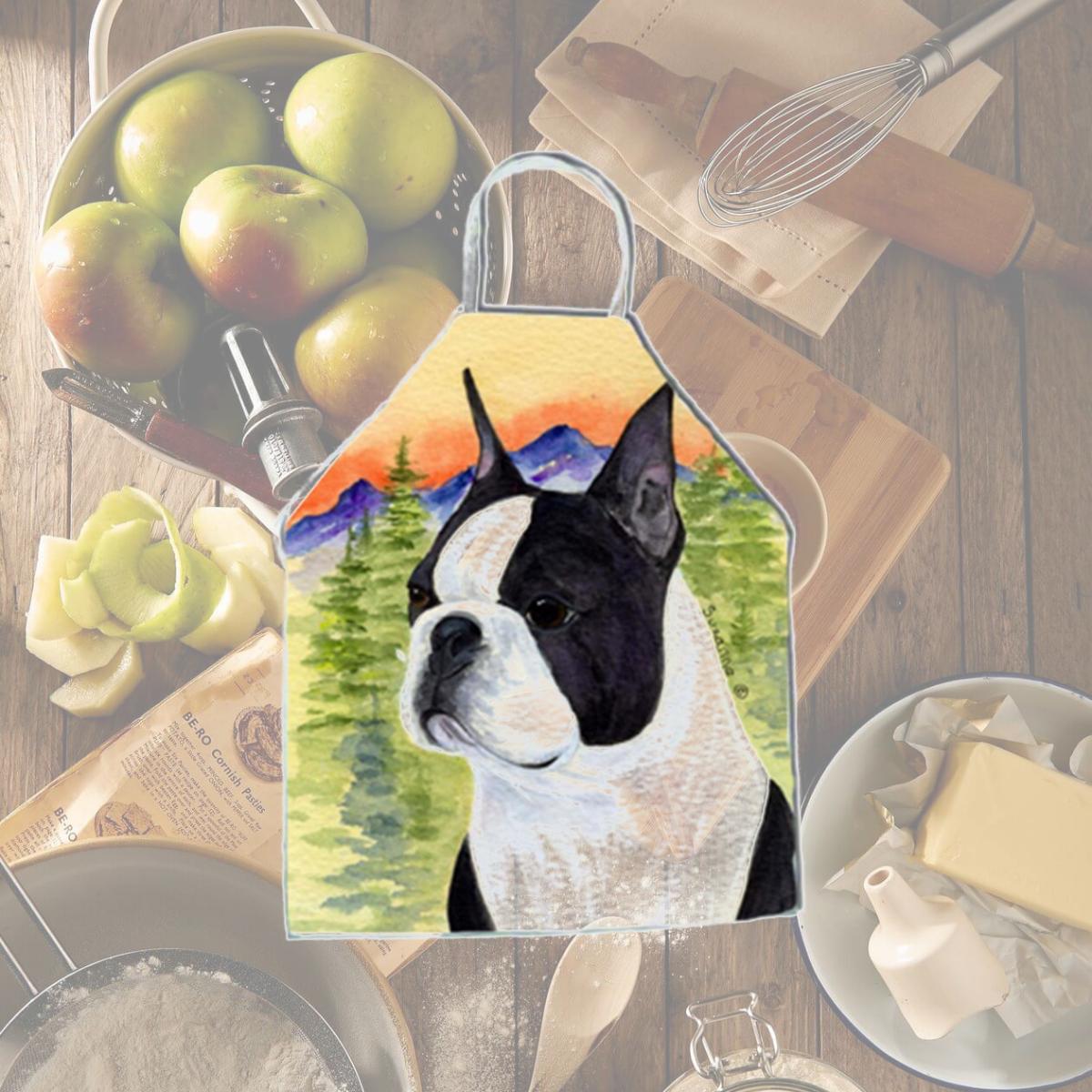 Picture of Carolines Treasures SS8187APRON Boston Terrier Apron - 27 x 31 in.