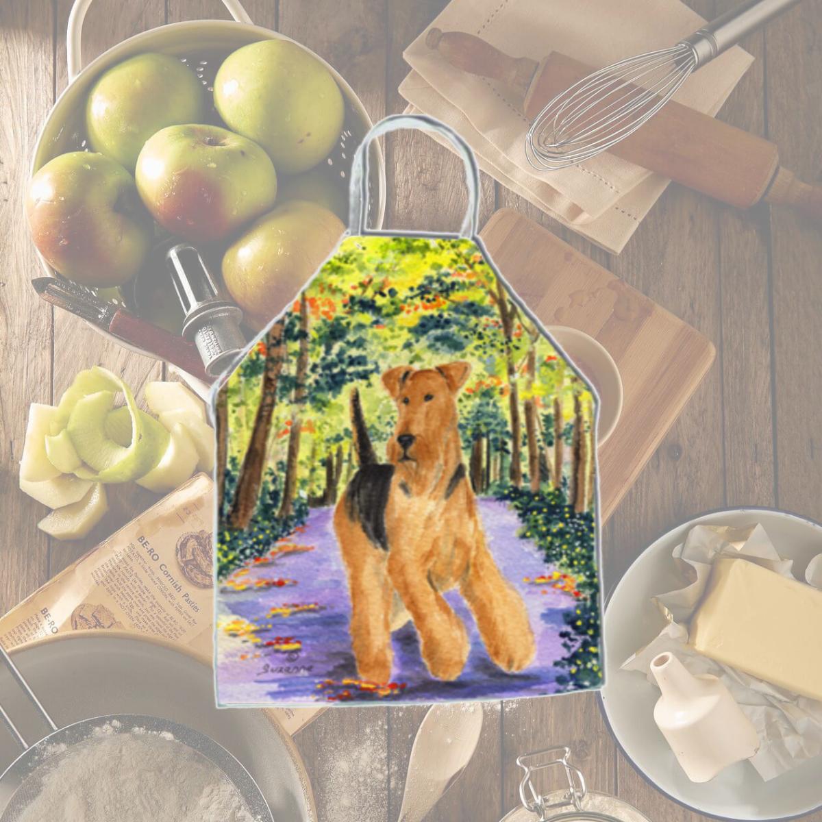 Picture of Carolines Treasures SS8208APRON Airedale Apron - 27 x 31 in.
