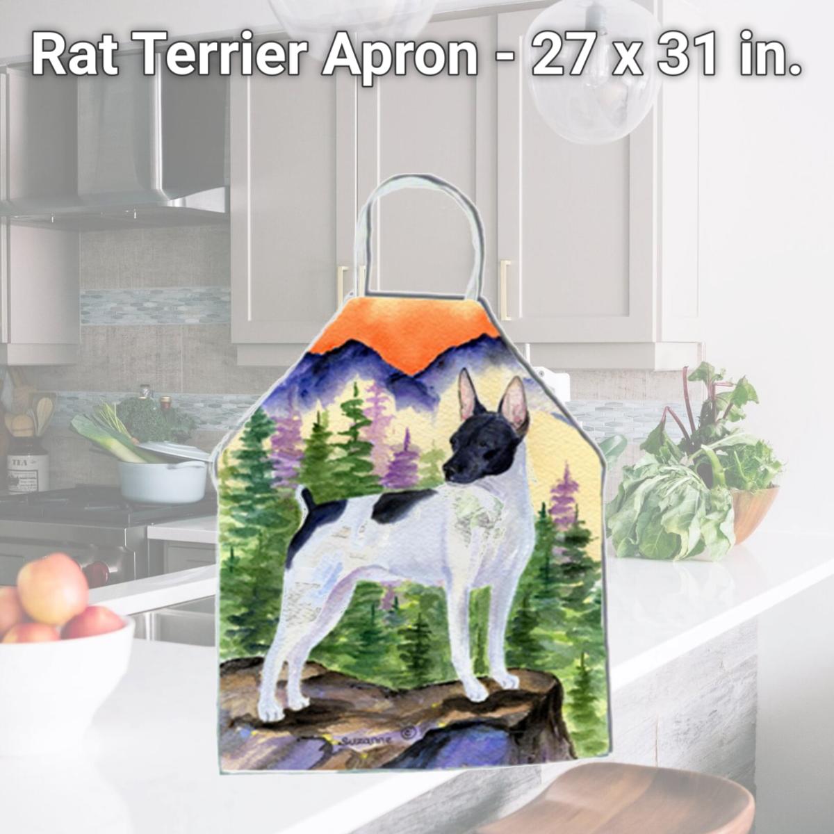 Picture of Carolines Treasures SS8224APRON Rat Terrier Apron - 27 x 31 in.