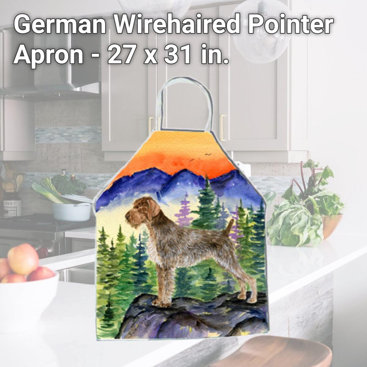 Picture of Carolines Treasures SS8226APRON German Wirehaired Pointer Apron - 27 x 31 in.