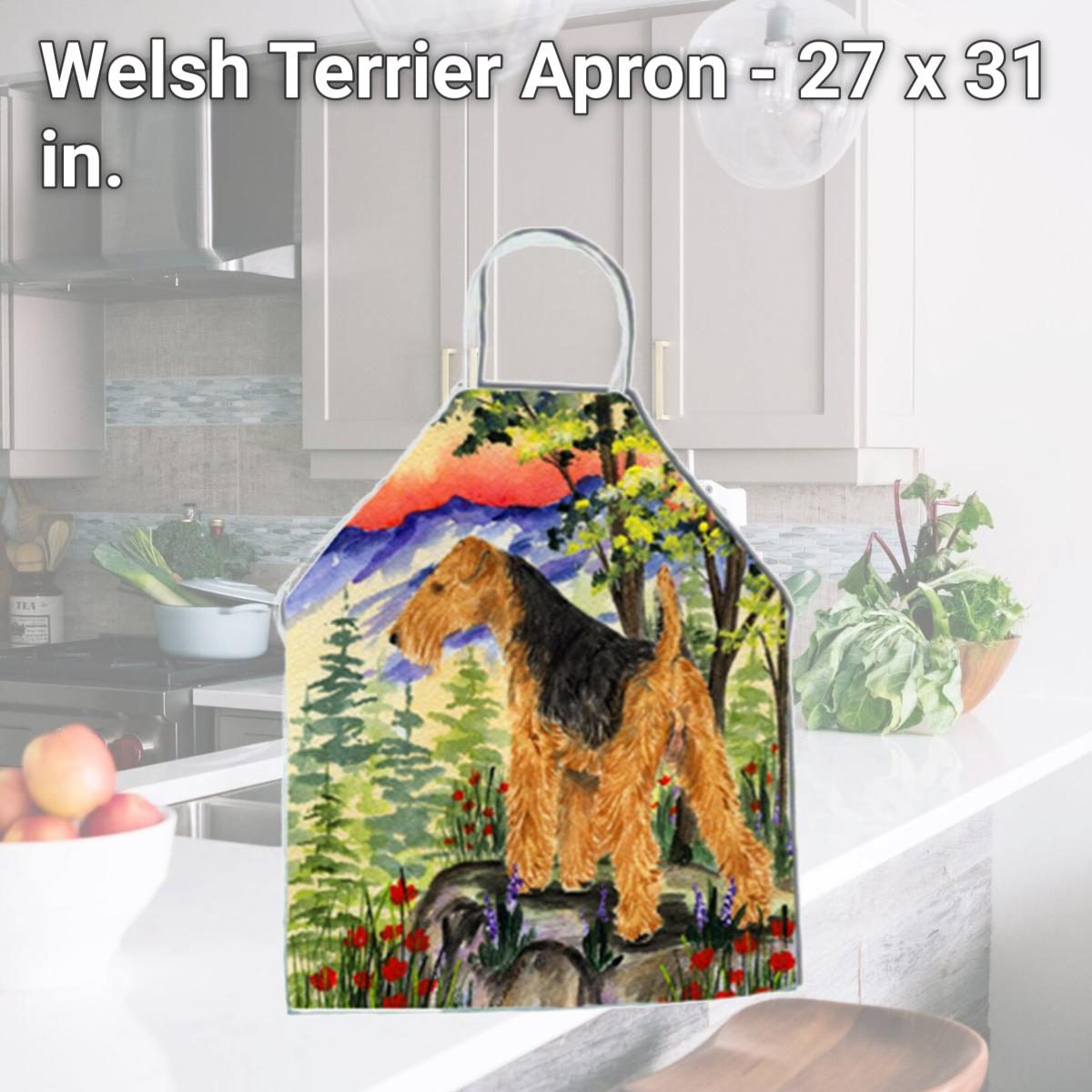 Picture of Carolines Treasures SS8228APRON Welsh Terrier Apron - 27 x 31 in.