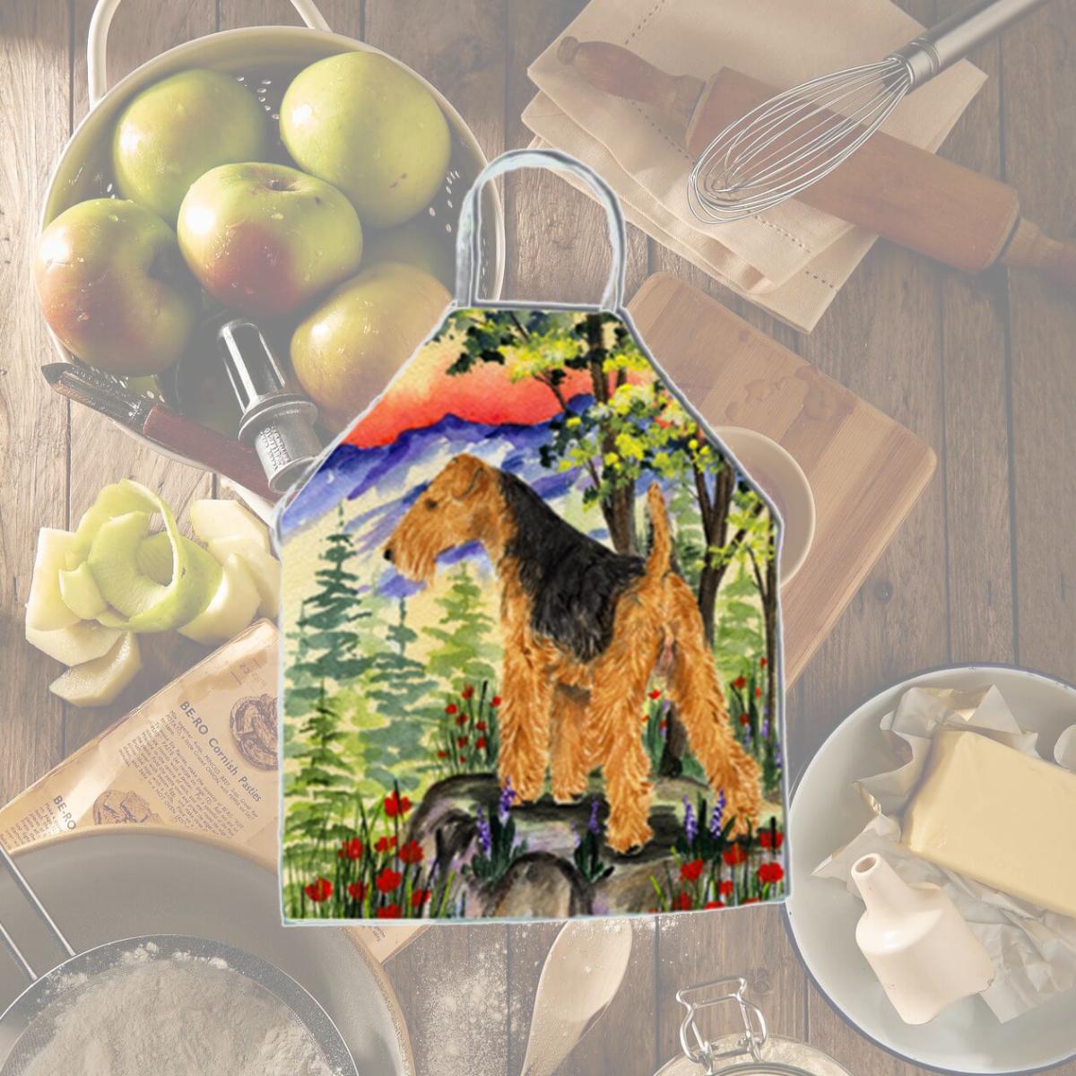 Picture of Carolines Treasures SS8228APRON Welsh Terrier Apron - 27 x 31 in.