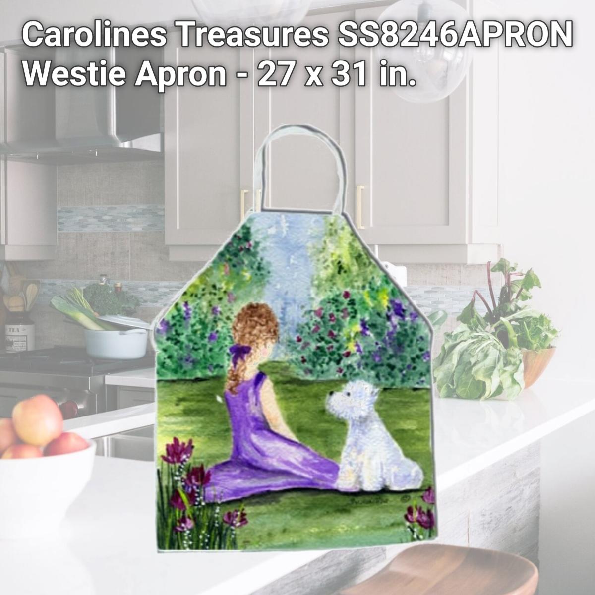 Picture of Carolines Treasures SS8246APRON Westie Apron - 27 x 31 in.